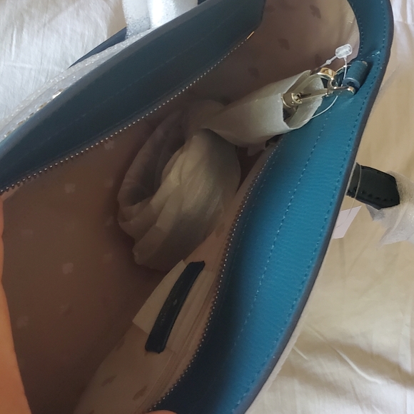 Kate Spade Brand New Purse Bag Teal Green Pink - Picture 5 of 14